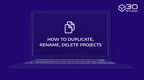 How to duplicate, rename, delete projects