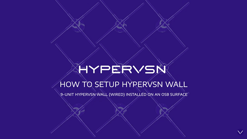 How to setup HYPERVSN Wall