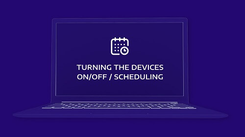 Turning the Devices on/off / Scheduling (Masterbox Web Manager / HYPERVSN Platform)