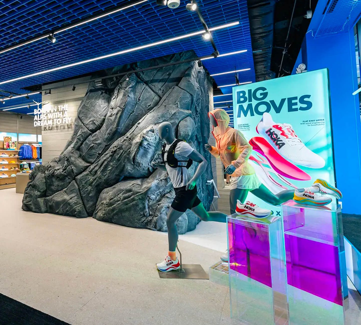 Inside the HOKA store