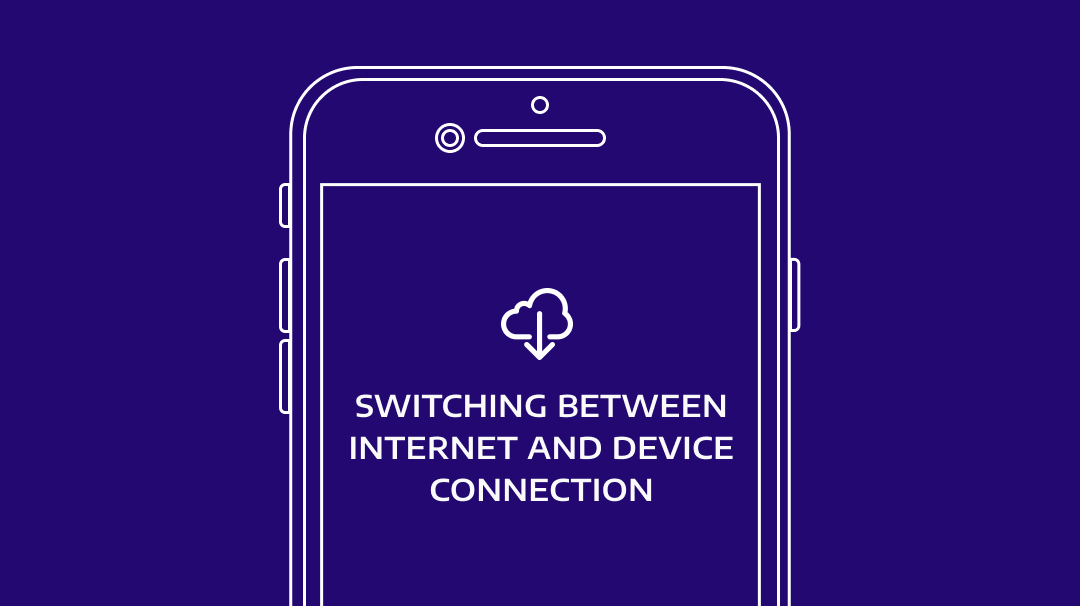HYPERVSN Solo App: Switching between Internet and Device connection