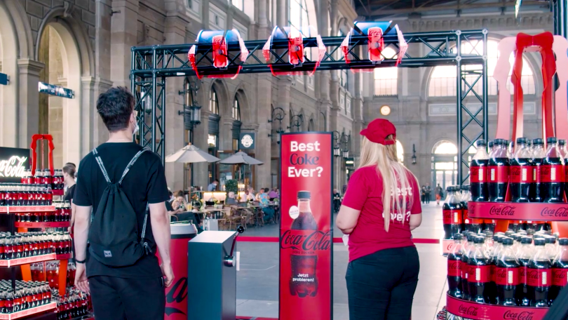 Coca-Cola uses HYPERVSN to Promote Coca-Cola Zero Sugar as Part of the Bestcokeever Campaign.