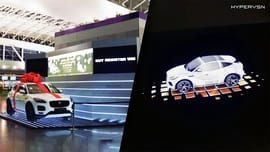 Holographic Jaguar at Boryspil International Airport in Kyiv